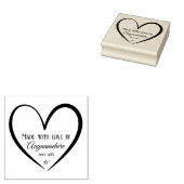 Maak Je Eigen Handgetekende Hart Logo Rubberstempel (Gestempeld)