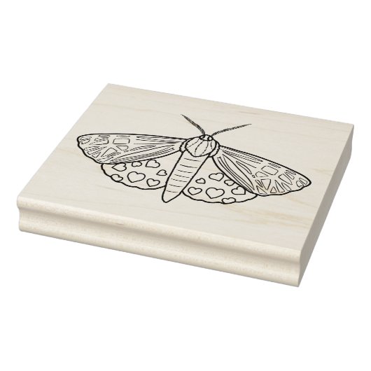 Maak Je Eigen Handgetekende Liefe Moth Harten Rubberstempel (Stempel)