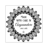 Maak Je Eigen Handgetekende Mandala Logo Rubberstempel (Afrduk)