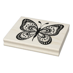 Maak Je Eigen Handgetekende Paisley Vlinder Rubberstempel