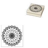 Maak Je Eigen Handgetekende Zinnia Mandala Rubberstempel (Gestempeld)