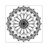 Maak Je Eigen Handgetekende Zinnia Mandala Rubberstempel (Afrduk)
