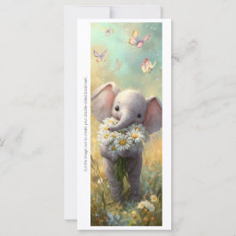 Maak je eigen Happy Daisy Olifant Boekmerk Kaart