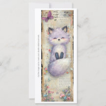 Maak je eigen Happy Purple Fox-bladwijzerkaart