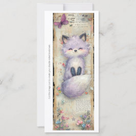 Maak je eigen Happy Purple Fox-bladwijzerkaart
