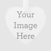 Acryl ornament, Acryl Hart Ornament (achterkant)