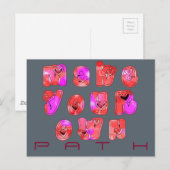 Maak je eigen hart Art Print Design Briefkaart (Voorkant / Achterkant)