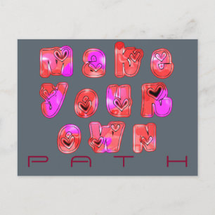 Maak je eigen hart Art Print Design Briefkaart