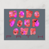 Maak je eigen hart Art Print Design Briefkaart (Voorkant)