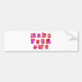 Maak je eigen hart Art Print Design Bumpersticker (Voorkant)