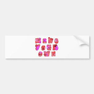 Maak je eigen hart Art Print Design Bumpersticker
