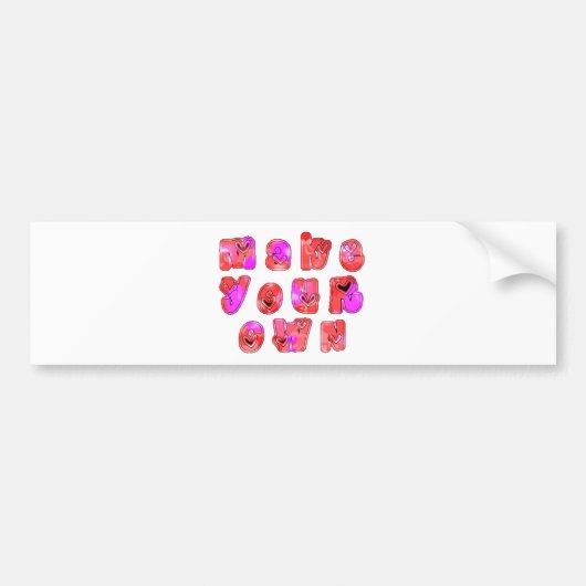 Maak je eigen hart Art Print Design Bumpersticker (Voorkant)