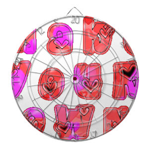 Maak je eigen hart Art Print Design Dartbord