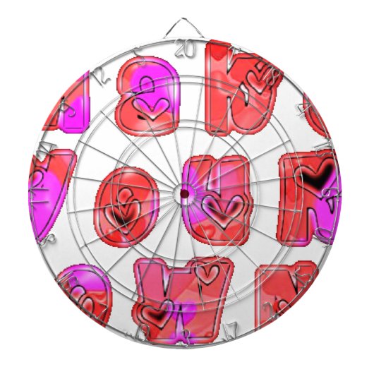 Maak je eigen hart Art Print Design Dartbord (Voorkant)