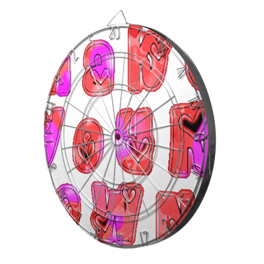 Maak je eigen hart Art Print Design Dartbord (Voorkant Rechts)