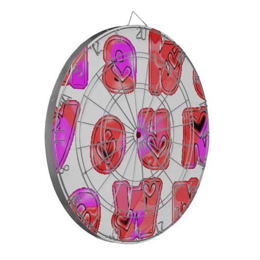 Maak je eigen hart Art Print Design Dartbord (Voorkant Links)