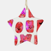 Maak je eigen hart Art Print Design Keramisch Ornament (Rechts)