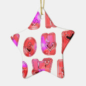 Maak je eigen hart Art Print Design Keramisch Ornament (Links)