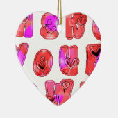 Maak je eigen hart Art Print Design Keramisch Ornament (Rechts)