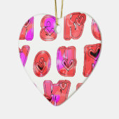 Maak je eigen hart Art Print Design Keramisch Ornament (Links)