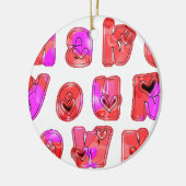 Maak je eigen hart Art Print Design Keramisch Ornament (Links)