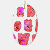 Maak je eigen hart Art Print Design Keramisch Ornament (Links)