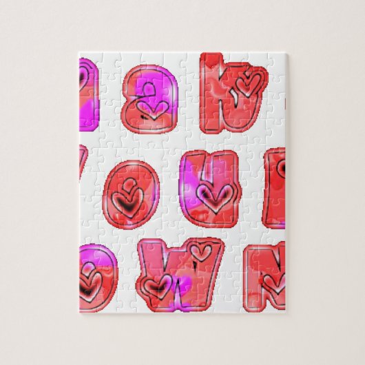 Maak je eigen hart Art Print Design Legpuzzel (Verticaal)