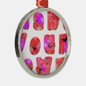 Maak je eigen hart Art Print Design Metalen Ornament (Rechts)