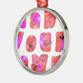 Maak je eigen hart Art Print Design Metalen Ornament (Links)