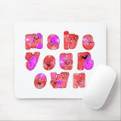 Maak je eigen hart Art Print Design Muismat (Met muis)