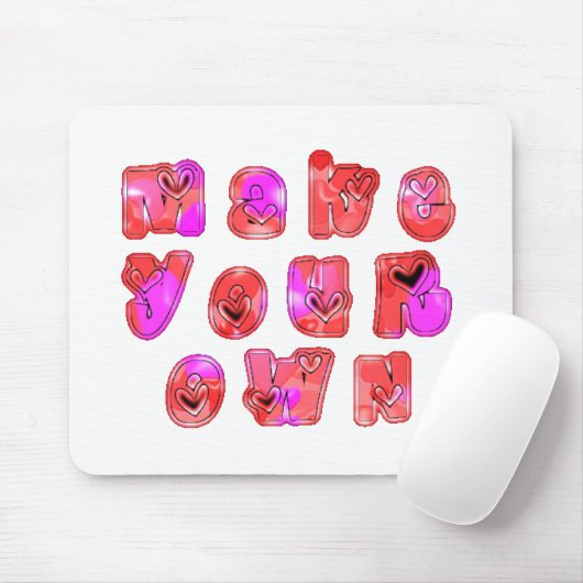 Maak je eigen hart Art Print Design Muismat (Met muis)