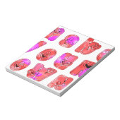 Maak je eigen hart Art Print Design Notitieblok (Linkerzijde)