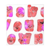 Maak je eigen hart Art Print Design Notitieblok (Voorkant)