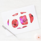 Maak je eigen hart Art Print Design Ovale Sticker (Envelop)