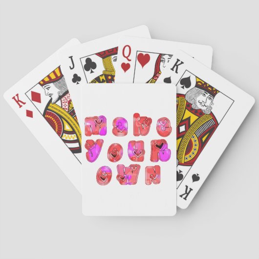 Maak je eigen hart Art Print Design Pokerkaarten (Achterkant)
