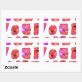 Maak je eigen hart Art Print Design Rechthoekige Sticker (Vel)