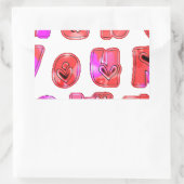 Maak je eigen hart Art Print Design Rechthoekige Sticker (Tas)