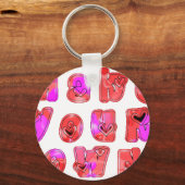 Maak je eigen hart Art Print Design Sleutelhanger (Voorkant)