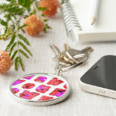 Maak je eigen hart Art Print Design Sleutelhanger (Zijkant)