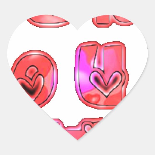 Maak je eigen hart Art Print Design Sticker (Voorkant)