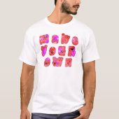 Maak je eigen hart Art Print Design T-shirt (Voorkant)