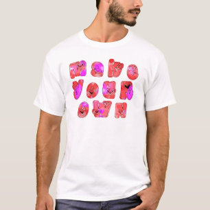 Maak je eigen hart Art Print Design T-shirt