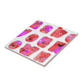 Maak je eigen hart Art Print Design Tegeltje (Zijkant)