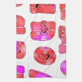 Maak je eigen hart Art Print Design Theedoek (Verticaal)