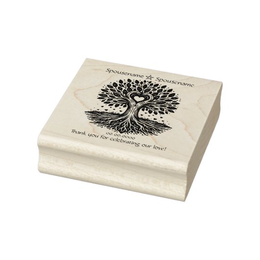 Maak Je Eigen Hartboom Handfasting Bedankje Rubberstempel (Stempel)