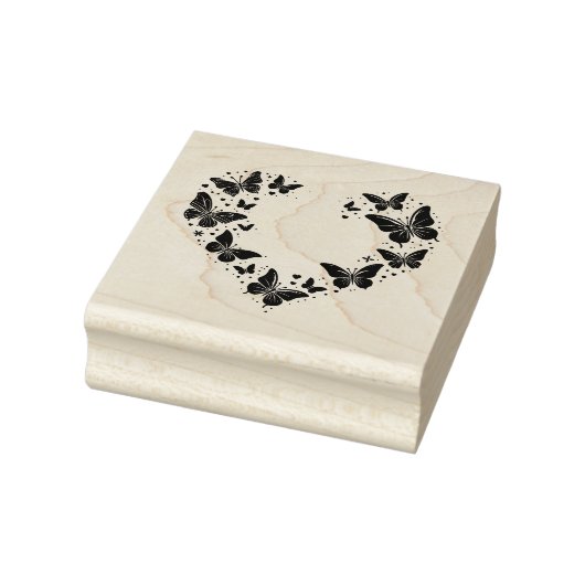Maak Je Eigen Hartvormige Vlinder Laurier Rubberstempel (Stempel)
