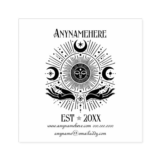Maak Je Eigen Hemelse Divinatie Handen Rubberstempel (Afrduk)