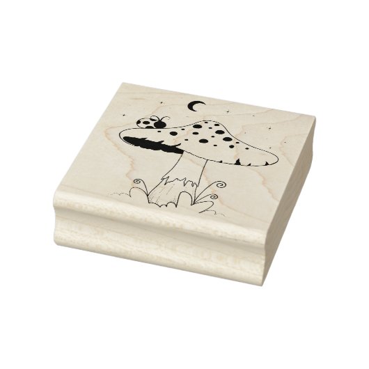 Maak Je Eigen Hemelse Gevlekte Paddenstoel Lievehe Rubberstempel (Stempel)