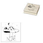 Maak Je Eigen Hemelse Gevlekte Paddenstoel Lievehe Rubberstempel (Gestempeld)