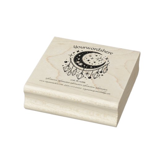 Maak Je Eigen Hemelse Halvemaan Kristallen Rubberstempel (Stempel)